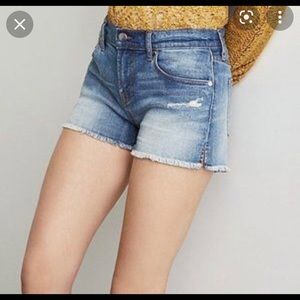 BCBG Womens Denim Raw Hem Shorts. Size 27